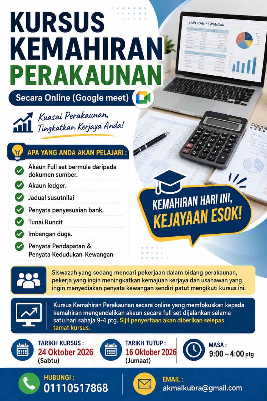 NAK KUASAI KEMAHIRAN PERAKAUNAN?