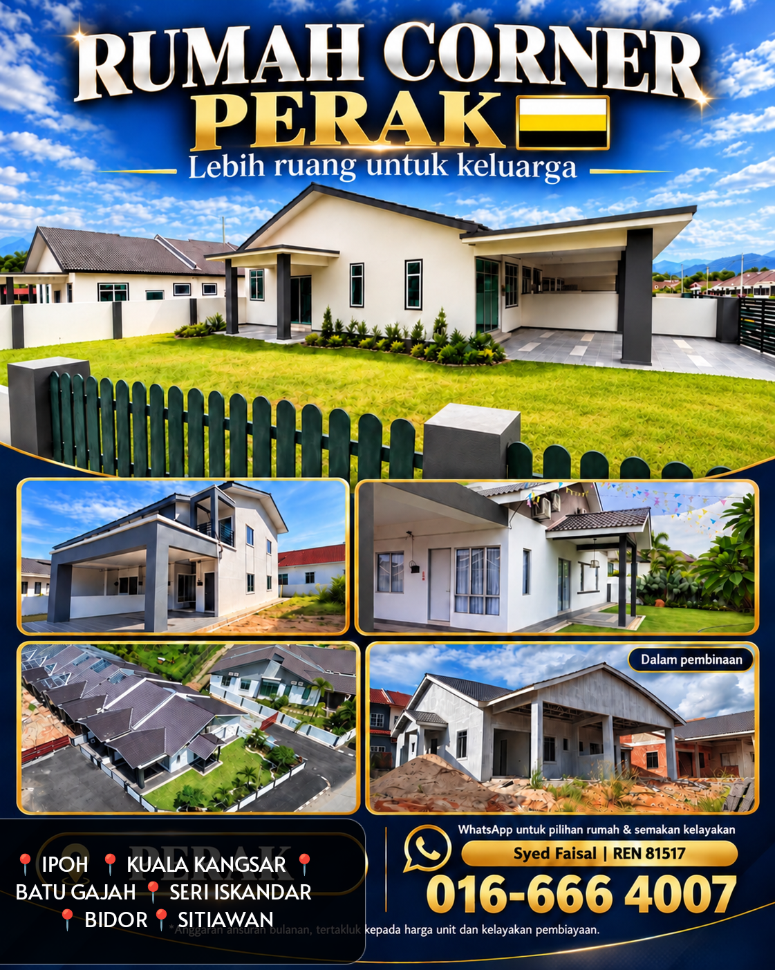Rumah Corner Lot Seluruh Perak