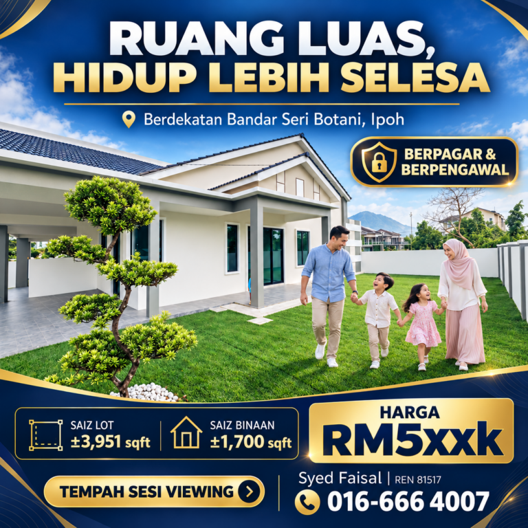 Rumah Corner Lot Seluruh Perak