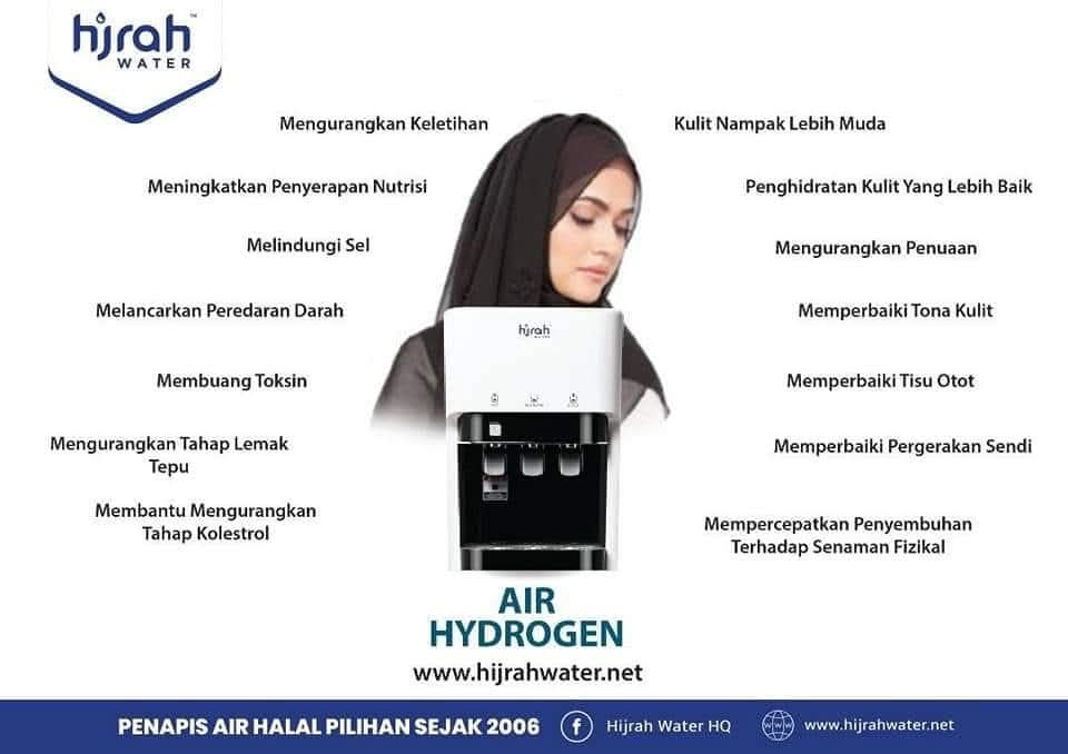 Air Hidrogen Dari Syaa Premium, Penapis Air HijrahWater