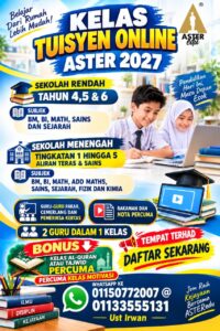 KELAS TUISYEN ONLINE 2027